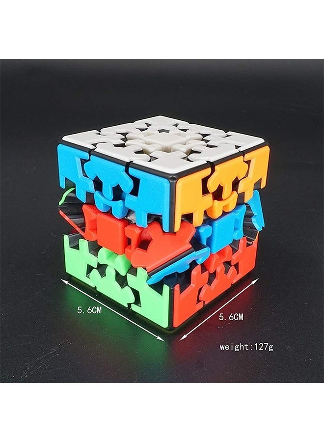 مكعب تروس 3x3، مكعب روبيك متين بهيكل تروس ثلاثي الأبعاد، مكعب سحري ثلاثي الأبعاد، ألغاز وألعاب ألغاز، مناسب لتنمية الدماغ، للأطفال والكبار - Image 2